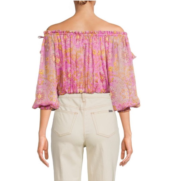 NWT💕MISA LOS ANGELES Eva Floral Off Shoulder Top Size XS - Picture 2 of 9